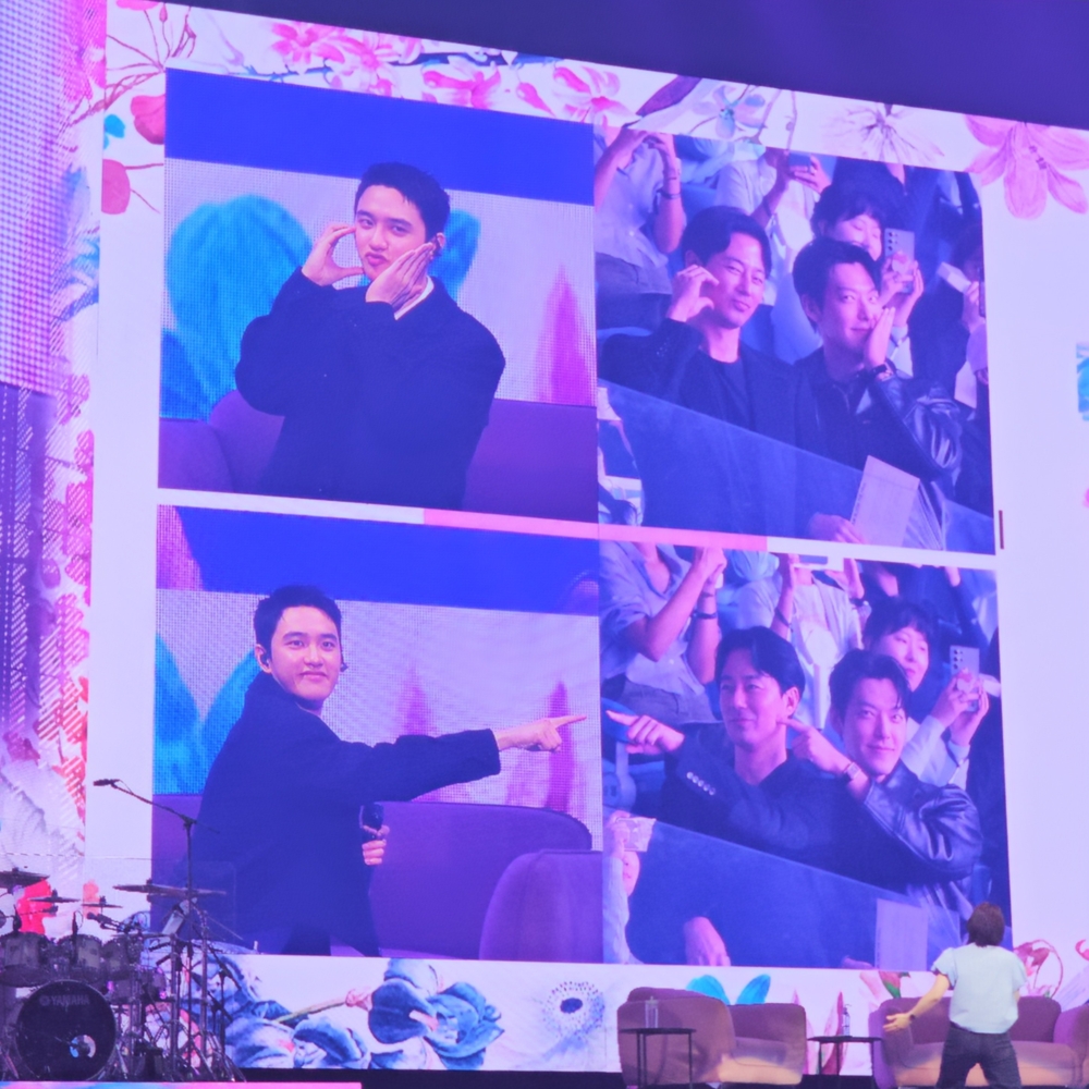 趙寅成和金宇彬與DO隔空合照互動