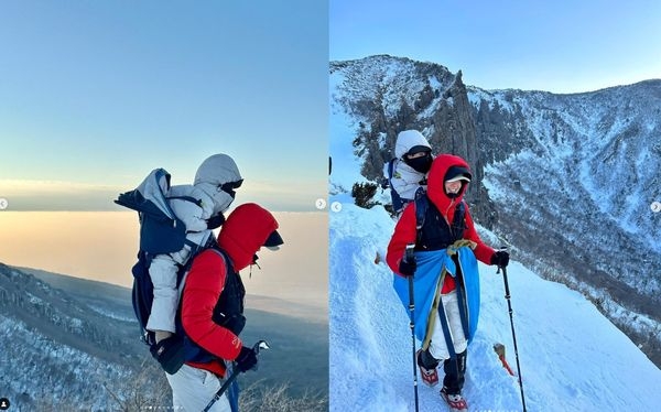 過去李施昤曾因背著5歲兒子攀登漢拿山而引發爭議