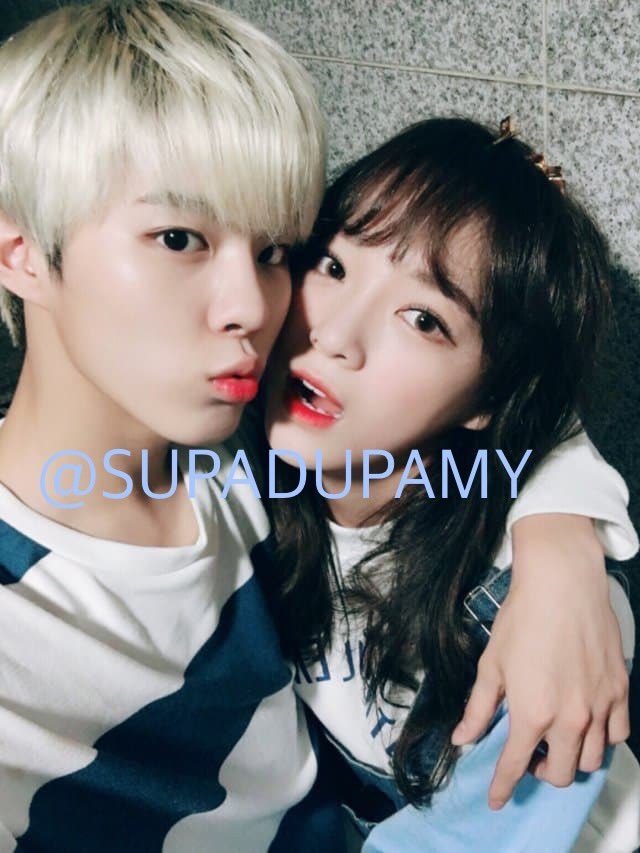 金佑錫與金世正的貼臉自拍