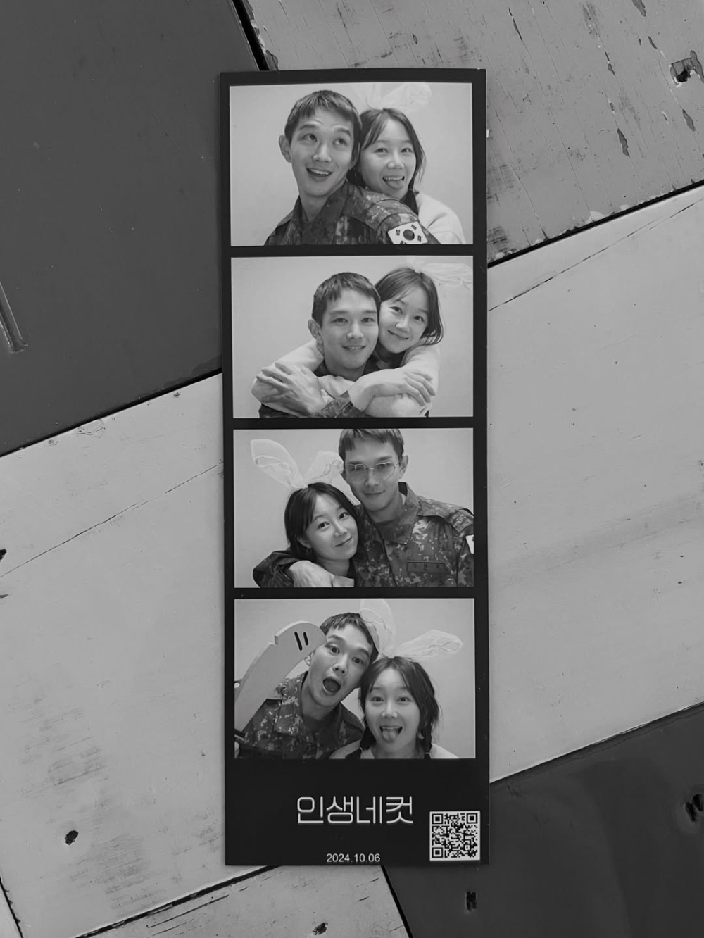 Kevin Oh與老婆孔曉振一拍攝人生四格照