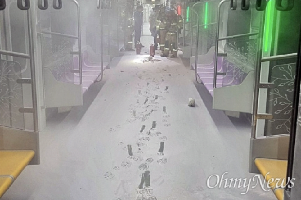 韓國地鐵縱火案出現「無名英雄」獨自滅火