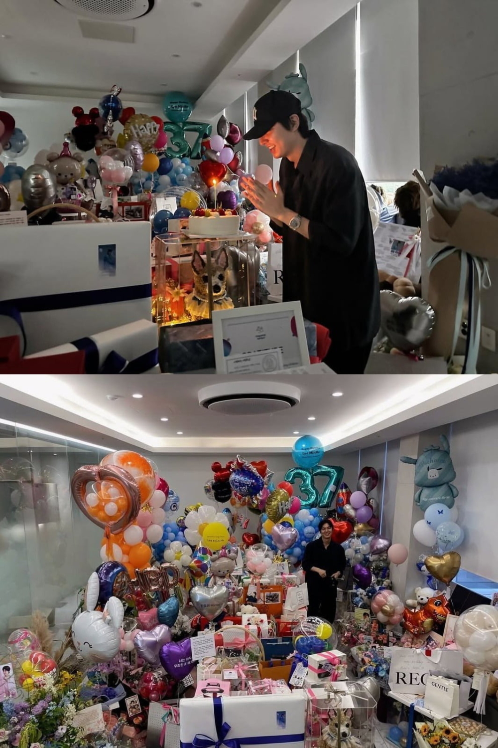 李敏鎬每年生日都會認證收到的粉絲應援，卻也引發「粉絲朝貢」爭議