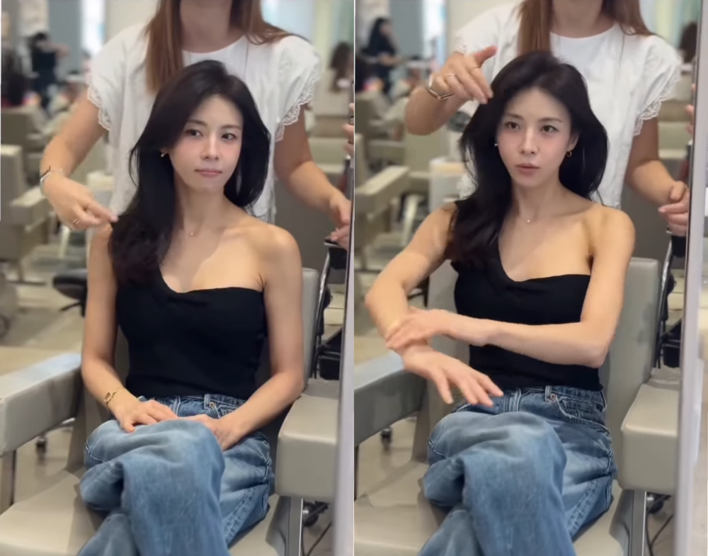 髮廊公開河智苑做造型的影片