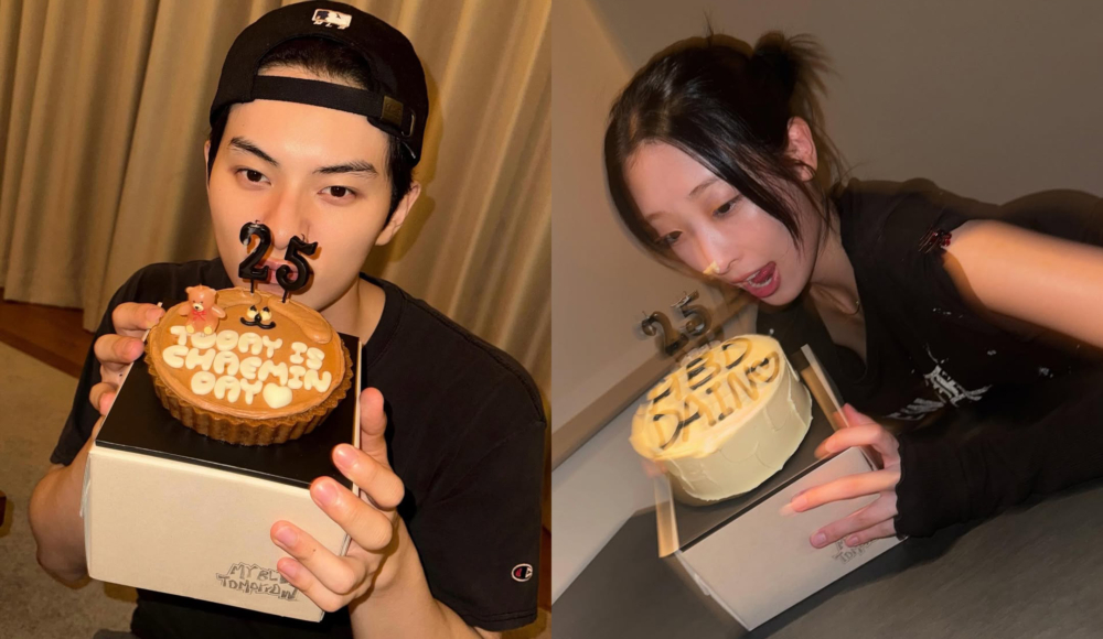 李彩玟與柳茶憐先後上傳同一家店的生日蛋糕