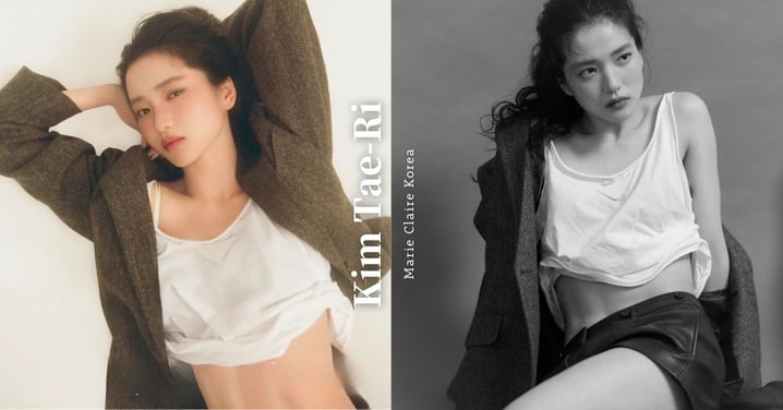 深藏不露!金泰梨最新畫報挑戰性感風太犯規「11字腹肌」超搶眼~