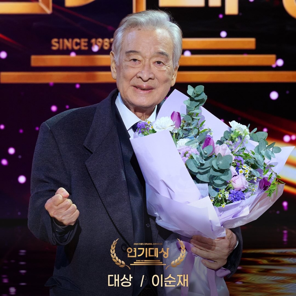 李順載拿下《2024 KBS演技大賞》的大賞