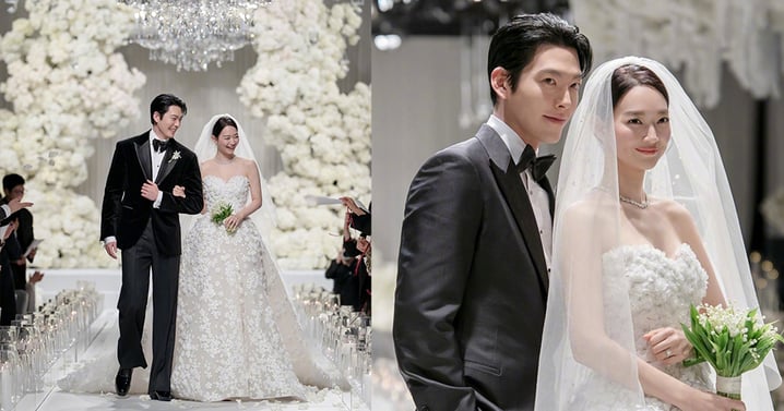 金宇彬♥申敏兒婚禮現場照公開！唯美畫面宛如韓劇...10年愛情迎來最美結局