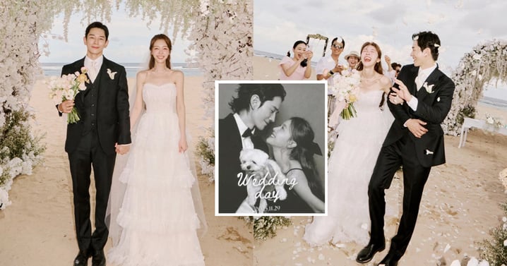 溫朱莞♥方珉雅峇里島結婚「海邊婚禮」超唯美現場公開！因戲結緣9年後穿上真婚紗