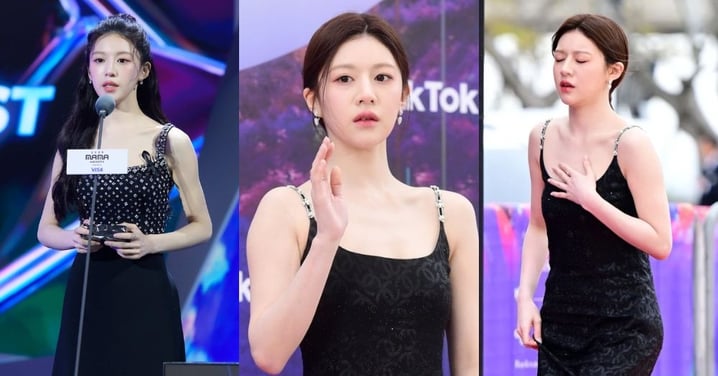 高允貞登MAMA「緊張到石化+聲音狂抖！」23年《百想》紅毯喘不過氣片段再被挖出XD