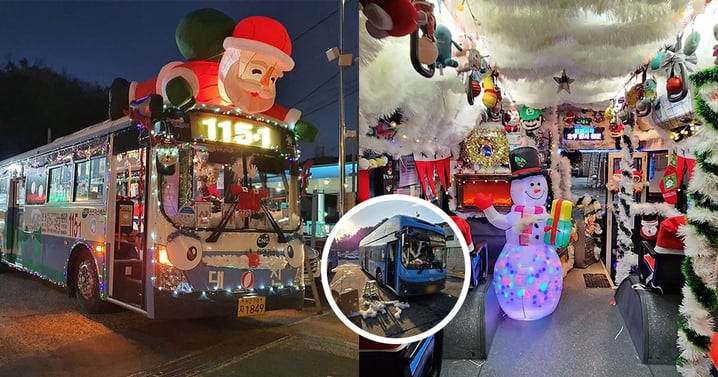 韓國釜山「聖誕公車」遭投訴後停運！裝飾全被拆除... 司機吐露心痛
