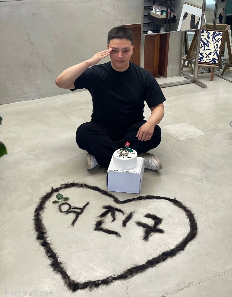 呂珍九昨日上傳入伍前最後一張照片