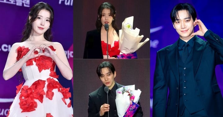 《2025 APAN》IU沒拿視后奪大賞！俊昊封帝成三冠王，台上互相鞠躬祝賀畫面太可愛～