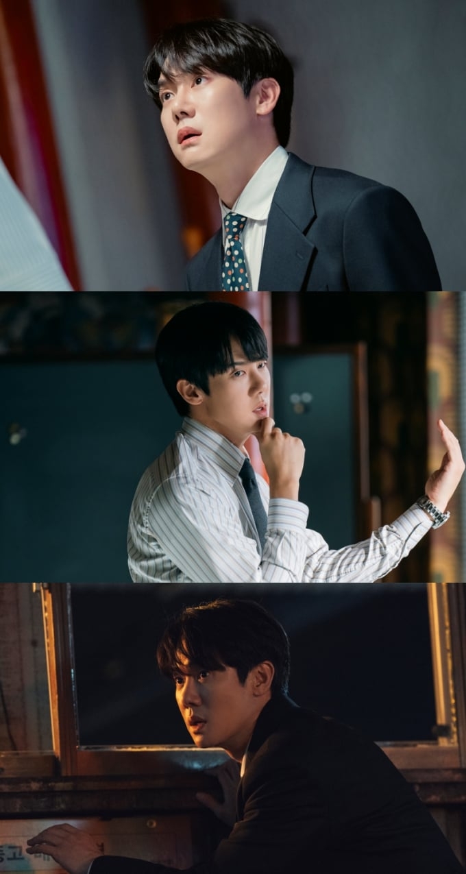 柳演錫飾演化解亡者怨恨的「通靈律師」申以朗