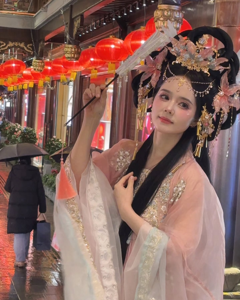 韓佳人網紅妝攝影側拍照