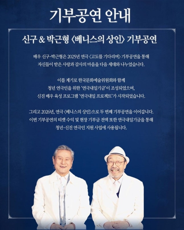 演員申久與朴根瀅將為公益演出再次站上舞台