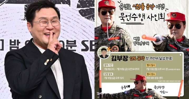 尹敬浩履行禁言13小時公約!SBS加碼辦簽名會,强調「粉絲能說話、他不能」太爆笑XD