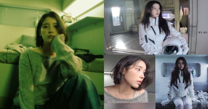 IU新單曲回歸概念照公開！短髮造型美翻，化身太空人科幻電影感拉滿～