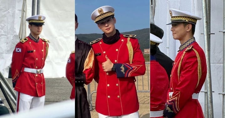 車銀優入伍近況!現身陸軍慶典擔綱MC,軍樂隊紅制服帥翻全場~